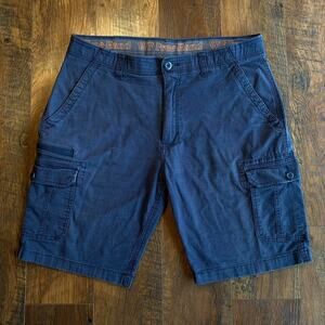 WearFirst mens dark blue cargo shorts 38-40" stretchy waist